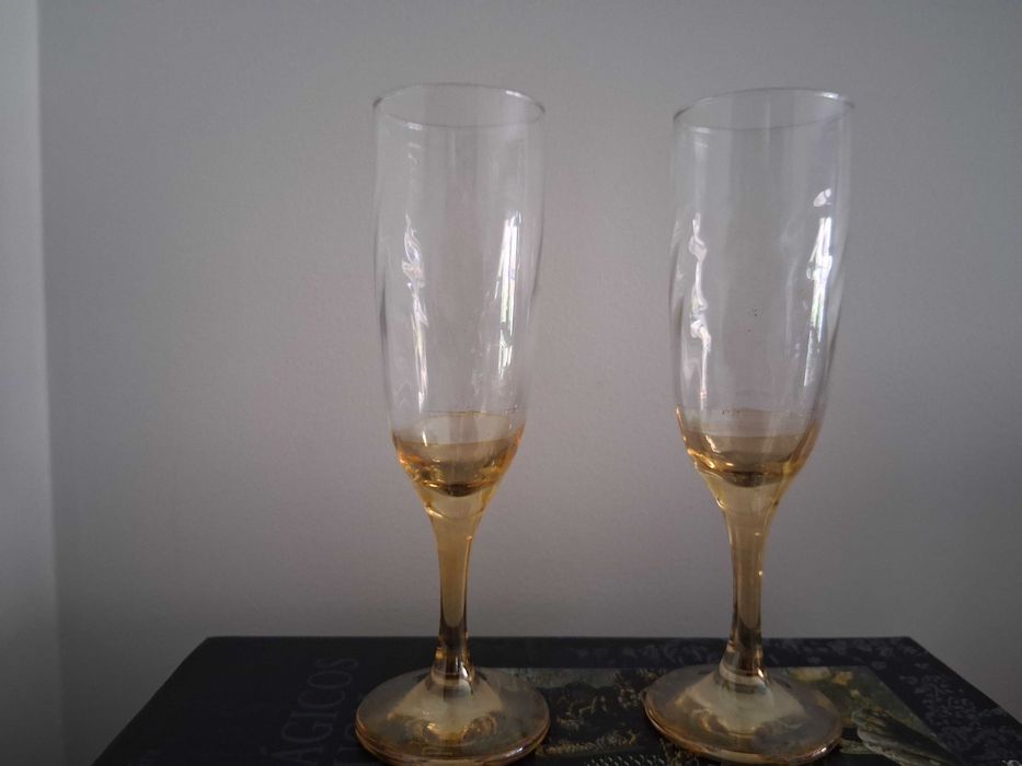 6 copos de champanhe coloridos (flutes) (Portes incluídos)