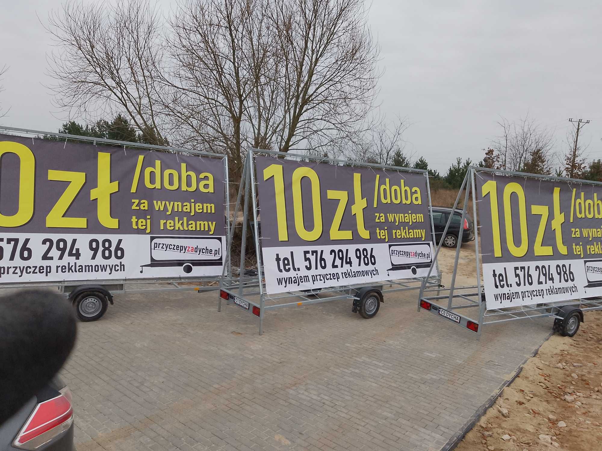 Wynajem przyczep reklamowych, reklama mobilna, PrzyczepyZaDyche.pl