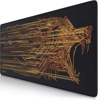 XXL! Ігровий Коврик для миші TITANWOLF Orange Lightning | 900 x 400 мм