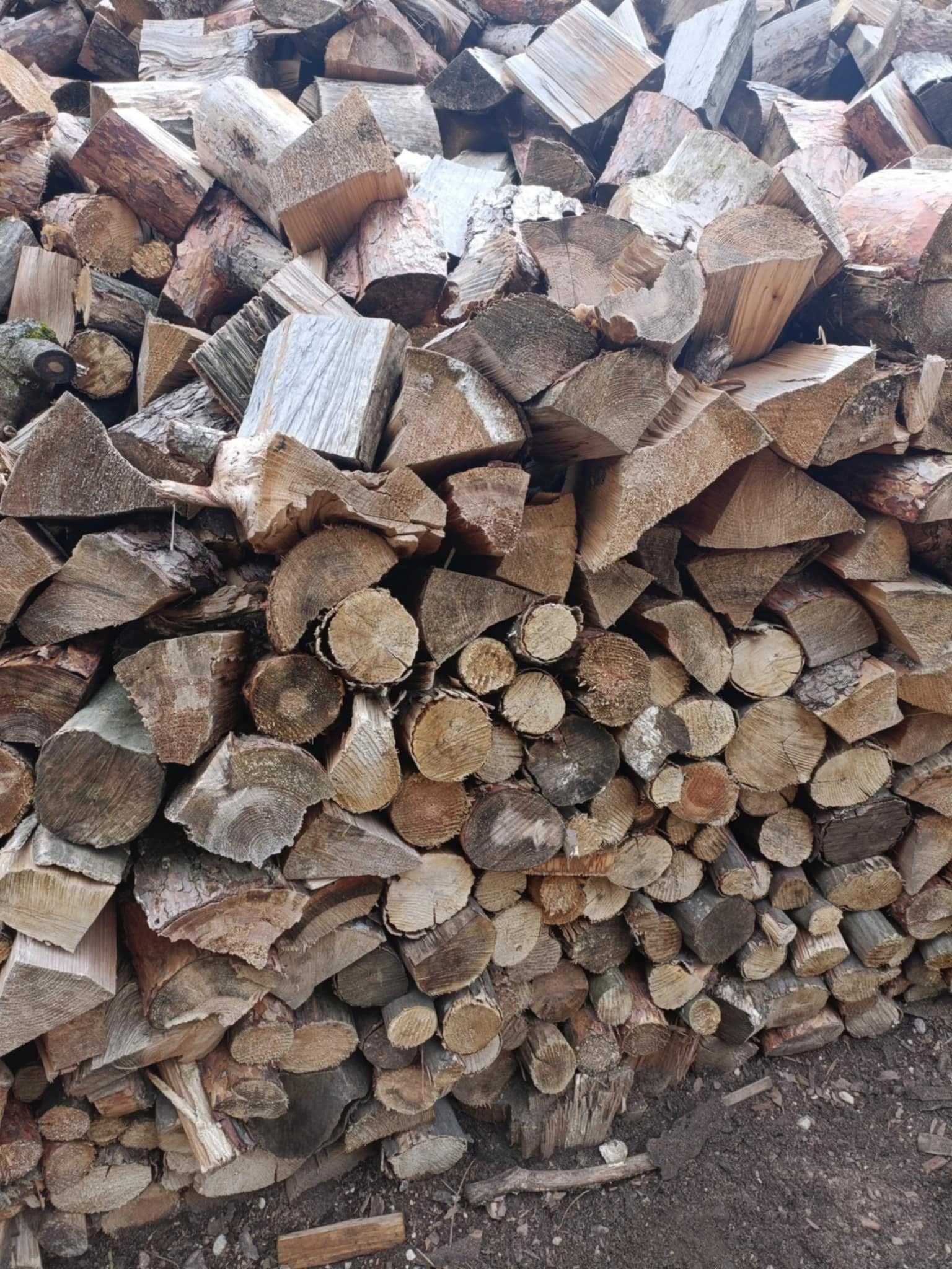 Drzewo opałowe mieszane dużo grabu łupane Mozliwosc dowozu