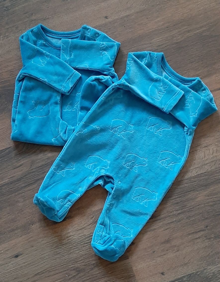 Pajace niemowlęce 2-pak, new born, rozm. 56cm, bliźnięta, kombinezon,