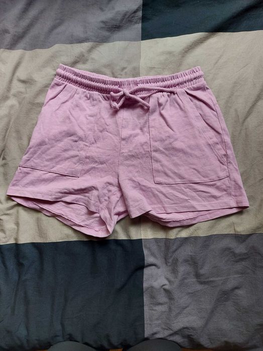 Różowe bawełniane krótkie spodenki damskie xs  Amisu
