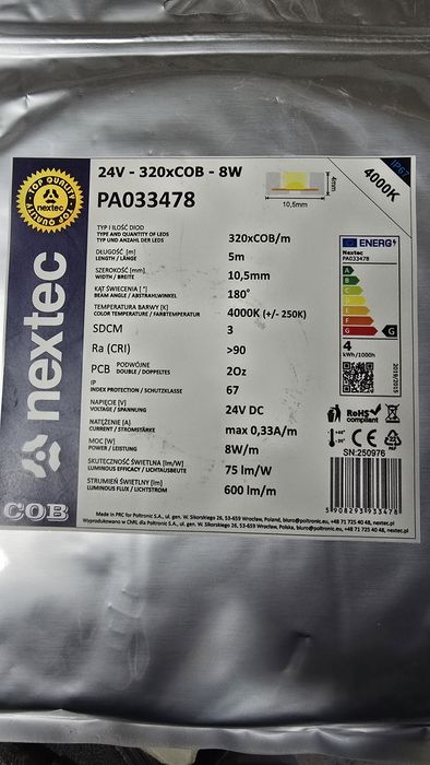 Tasma led 20 metrów