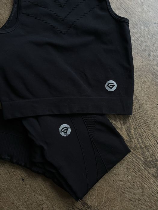 Strój do ćwiczeń, komplet Gym Glamour czarny