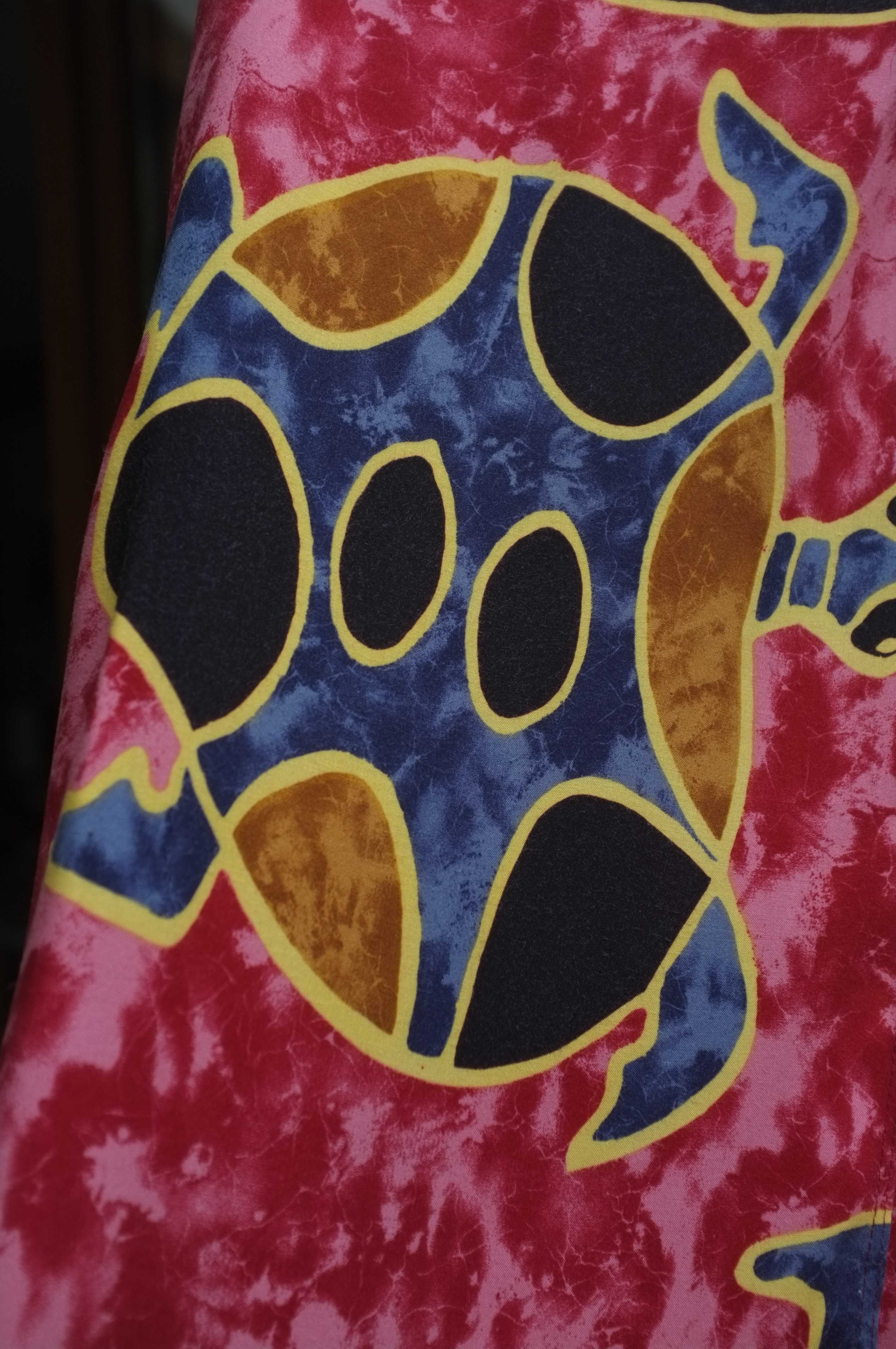długa spódnica maksi zakładana plażowa batik pareo vintage sarong