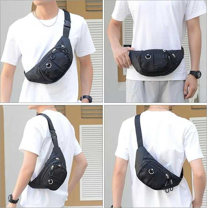 YSHHao saszetka nerka dla mężczyzn i kobiet - czarna