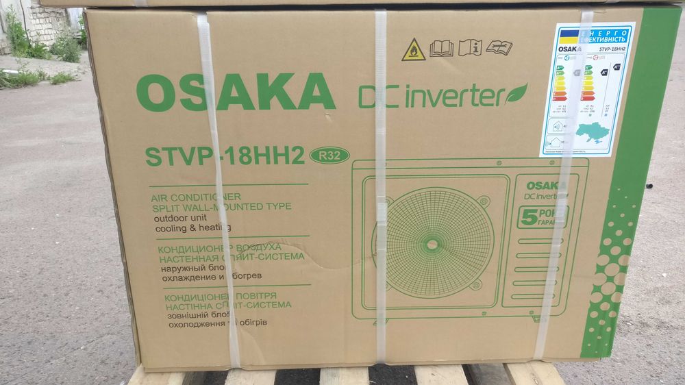 Тепловой насос кондиционер инвертор Osaka STVP-18HH3 до 60 м2