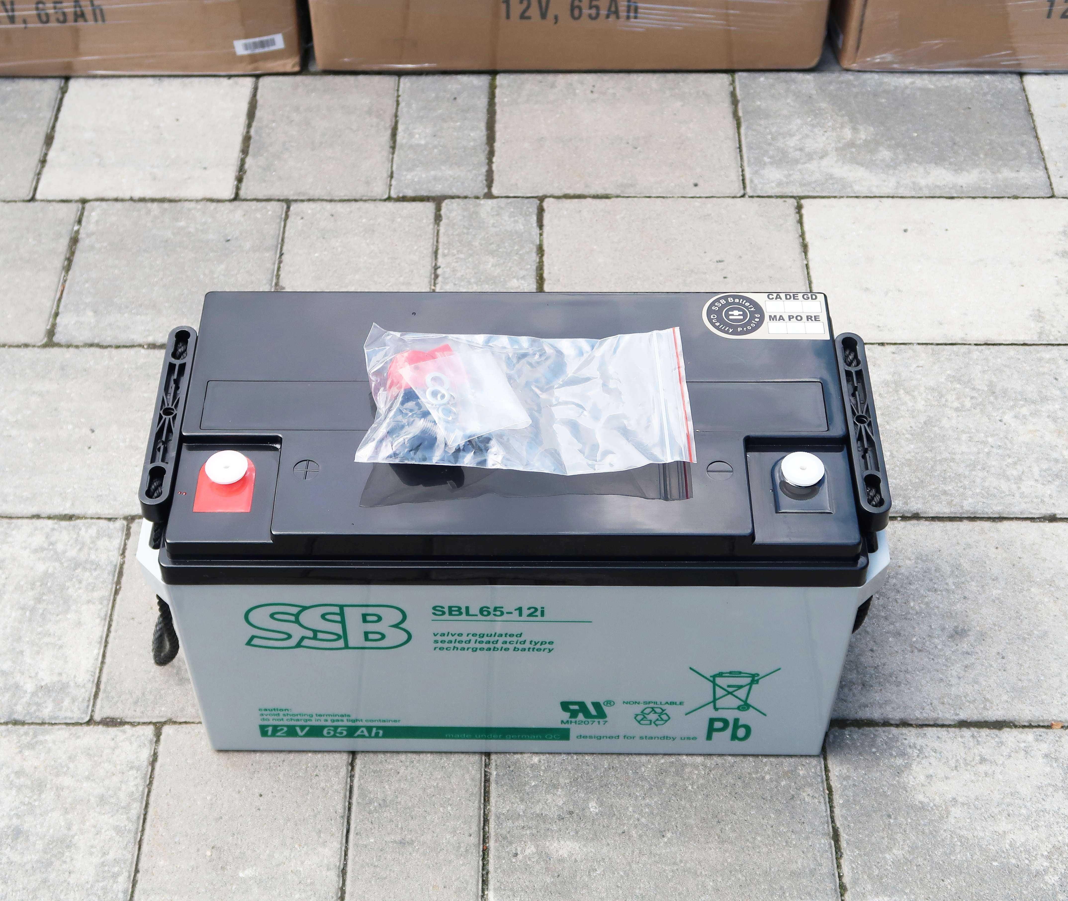 Akumulator do fotowoltaiki, kampera 12V 65Ah AGM SSB SBL65-12i – NOWY