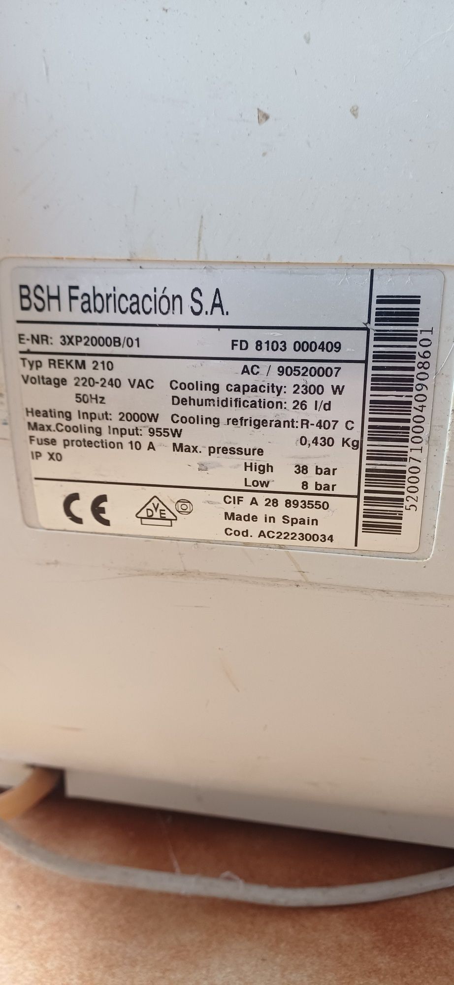 Ar condicionado portatil Balay