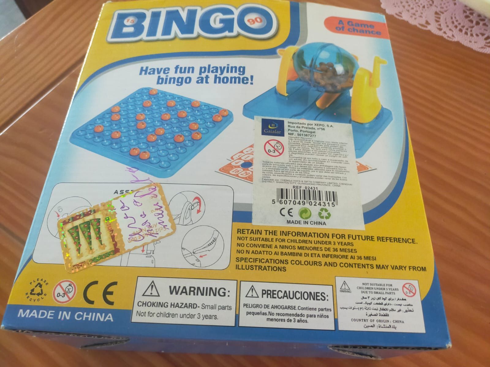 Bingo jogo como novo