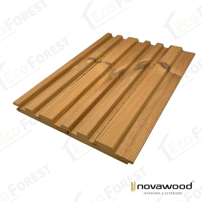 Фасадна дошка. Фасадная реечна панель Термососна NovaWood