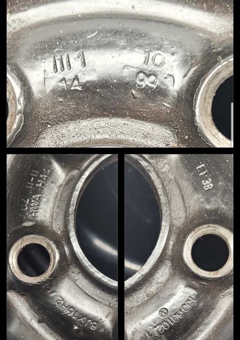 Opony zimowe na felgach 195/65R15-95T Golf 3 wyważone.