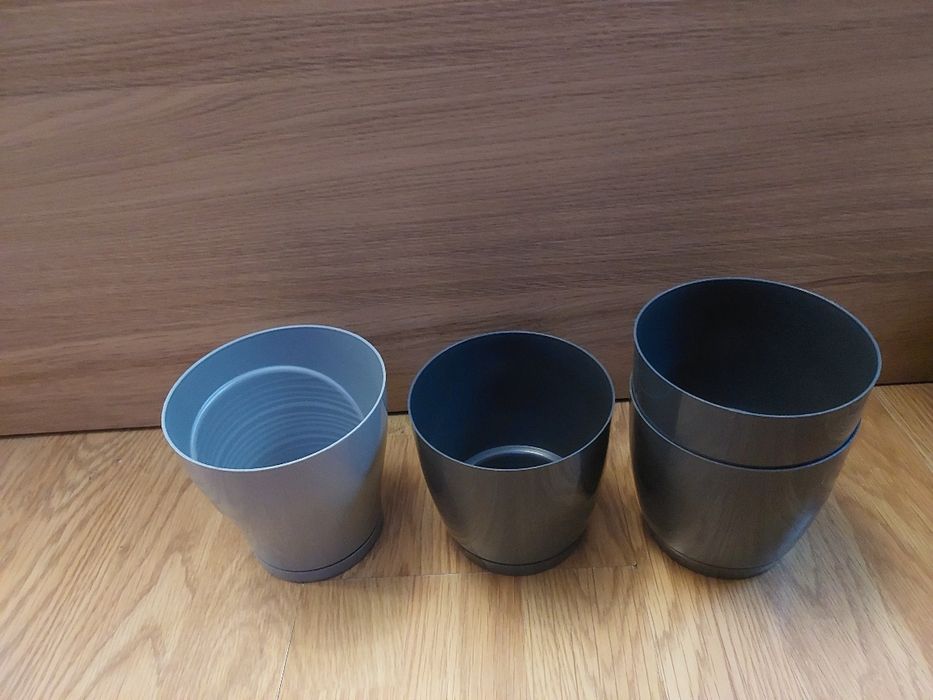 Doniczki plastikowe 4szt - średnica 11