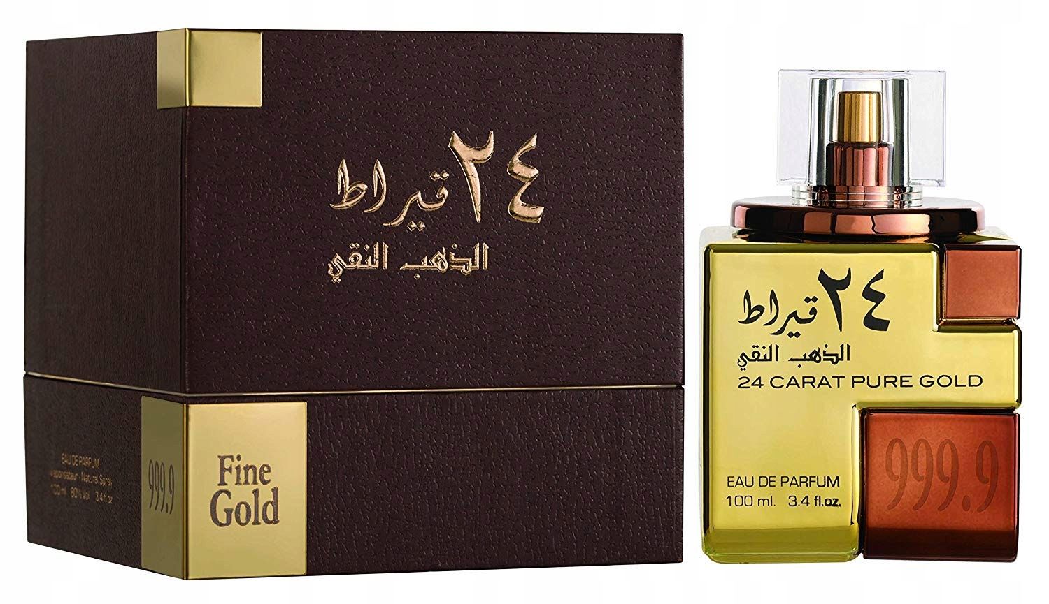 Lattafa Perfumes 24 Carat Pure Gold EDP Unisex Wyrazisty Zapach 100 ml