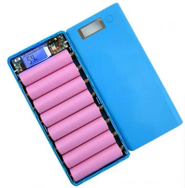 Powerbank - akumulatorki 8x 18650 - cyfrowe wskazanie - obudowa