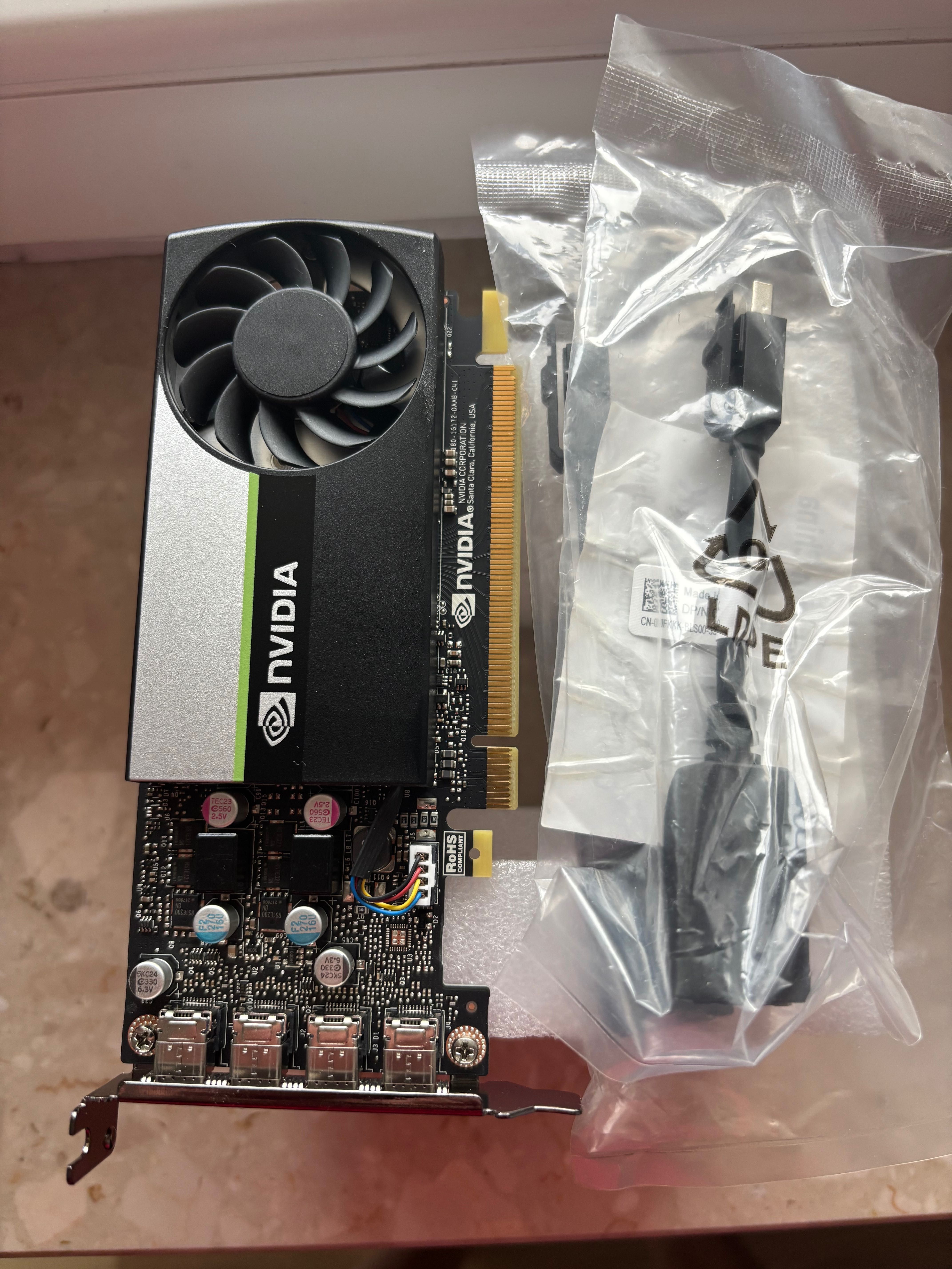 Karta graficzna Nvidia t1000 4gb gddr6 4 monitory