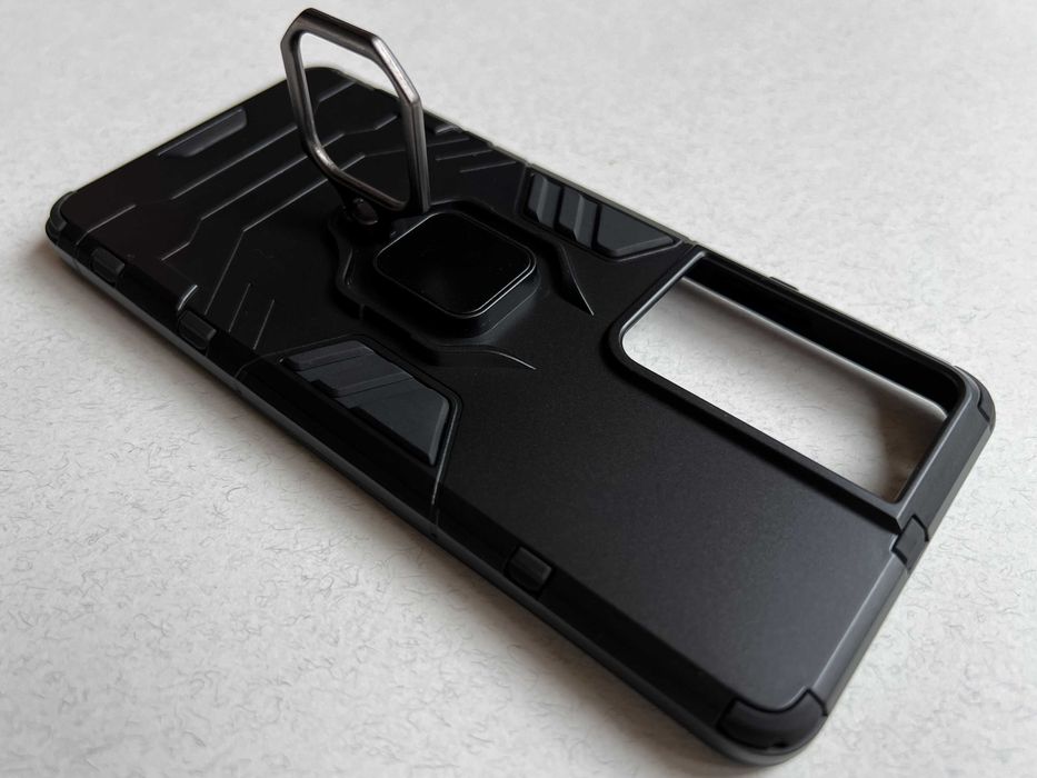 Samsung Galaxy S21 Ultra чохол Iron Grip підставка чорний пластик