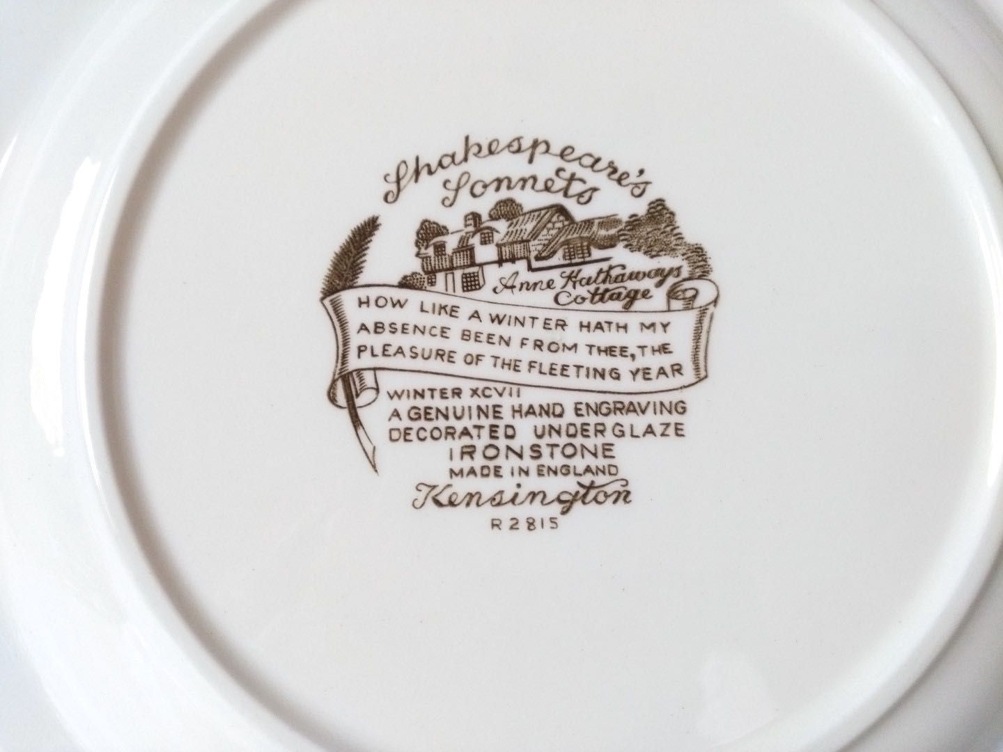 Talerz świąteczny patera Shakespeare's sonnets Boże Narodzenie