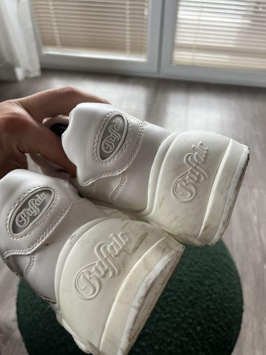 Eleganckie Buty luxury skórzane platform Buffalo Boots Vegan,