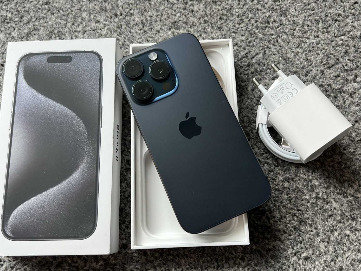 iPhone 15 Pro 256GB PACIFIC BLUE Titanium Niebieski Bateria 96% Gwaran