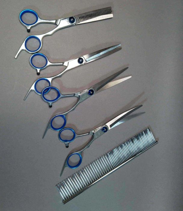 Набір ножиць для грумінгу стрижки 5в1 собачок та котів