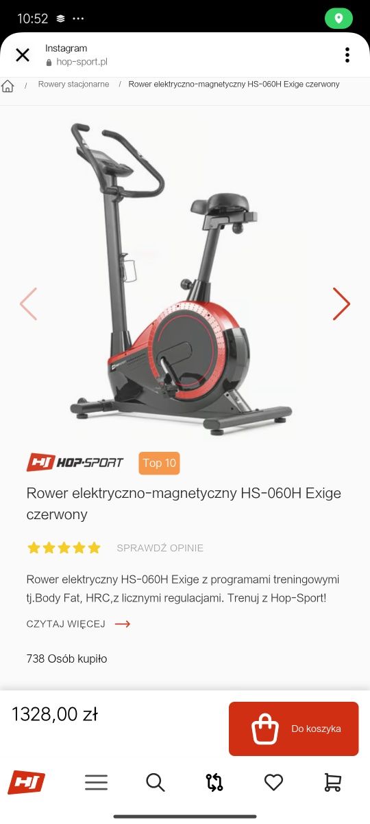 Rowerek stacjonarny, elektryczno- magnetyczny