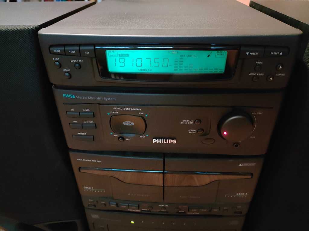 Wieża stereo Philips FW 56/20 + kolumny 80W