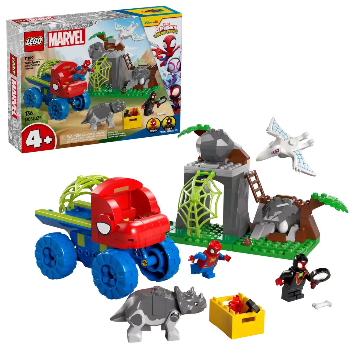LEGO Marvel Misja ratunkowa zespołu Spidey’ego w dinoterenówce 11199