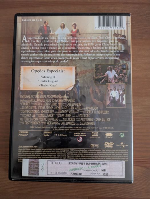DVD " Jesus Cristo Super Star " 2000 (Como Novo)