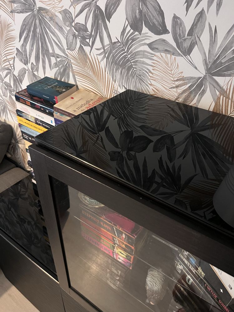 Movel Preto ikea com vidro
