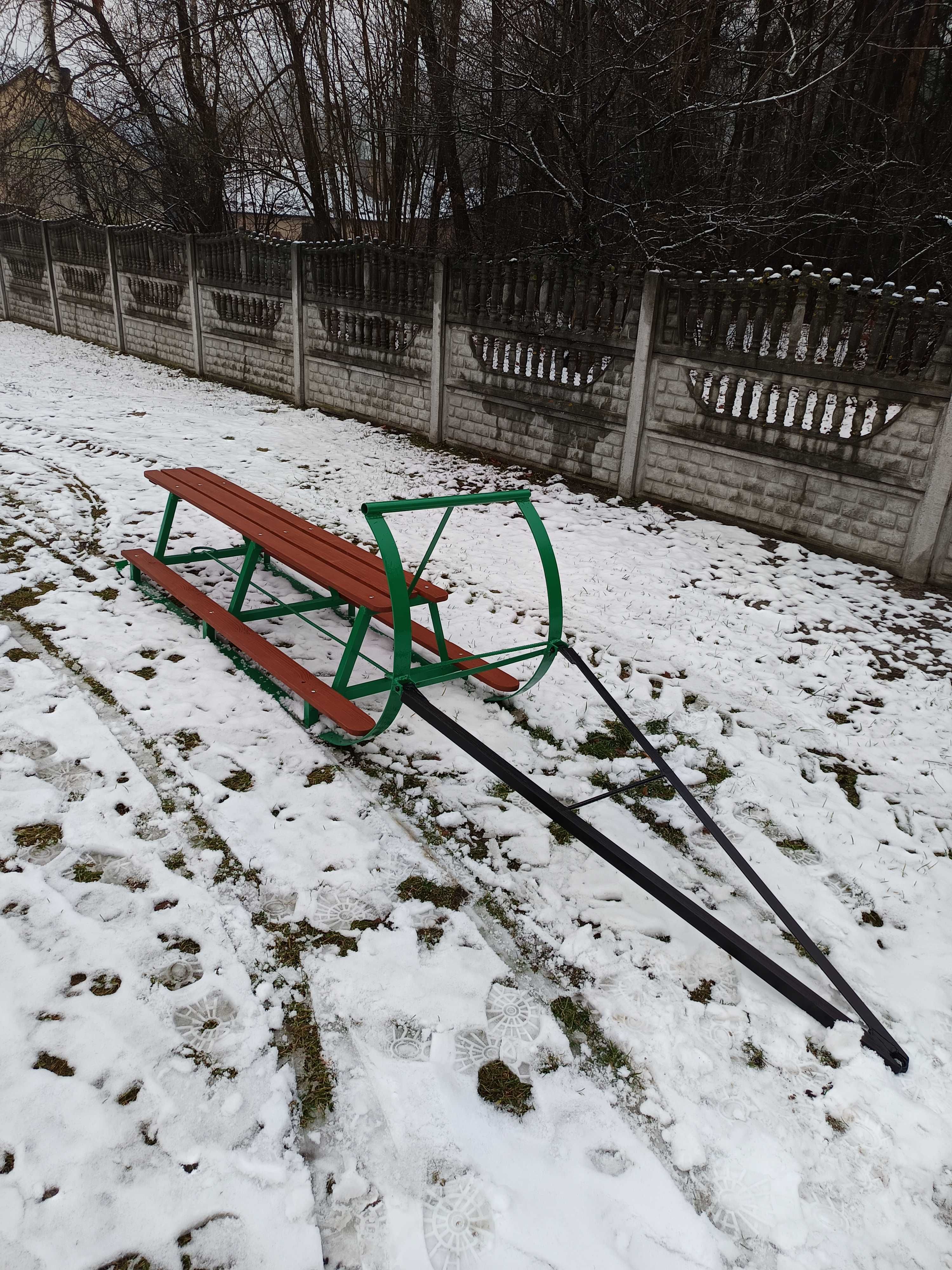 Sanki metalowe duże, pod quada, traktor