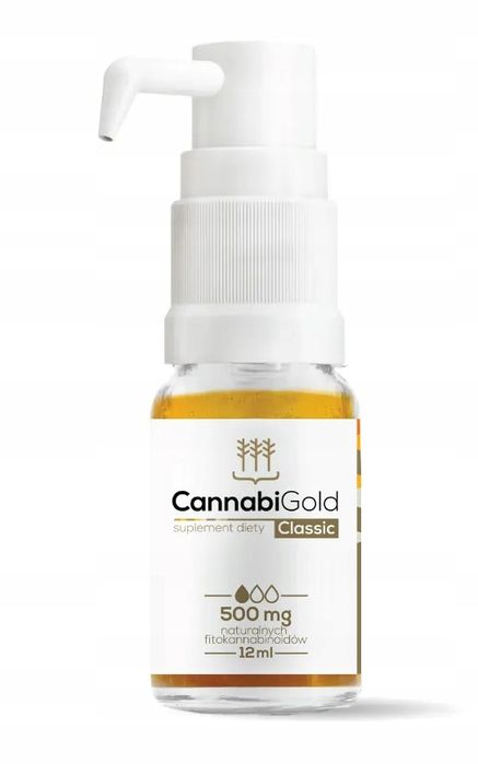 Olejek konopny CBD 5% 500 mg CannabiGold Classic 12 ml