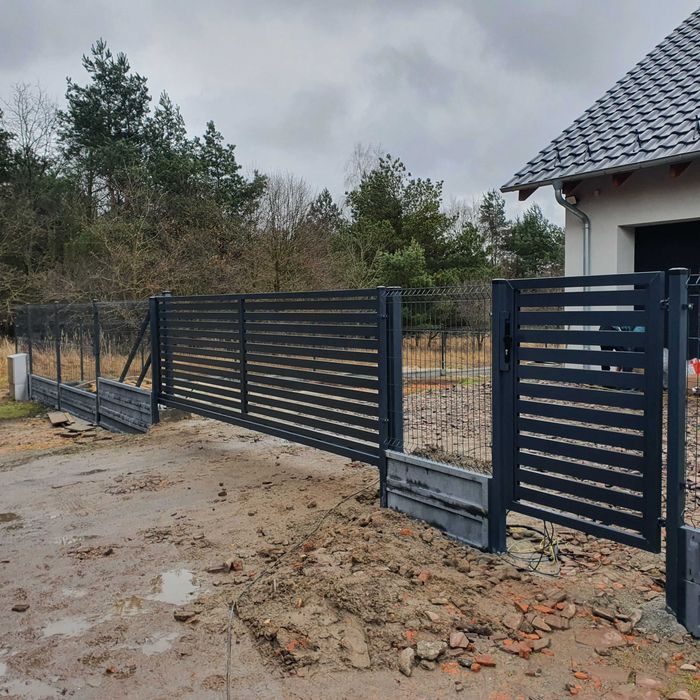 Brama palisadowa, Ogrodzenie palisadowe KOMPLETNE * producent*
