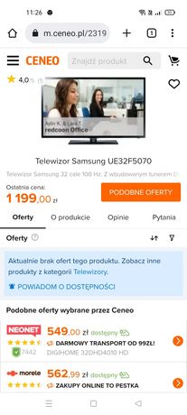 Telewizor Samsung UE32F5070