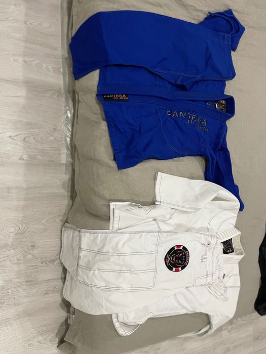 Kimono Jiujitsu Branco/azul A1