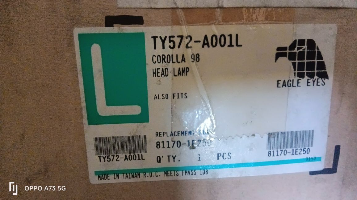 Farol Toyota Corolla ótica 1998 esquerda