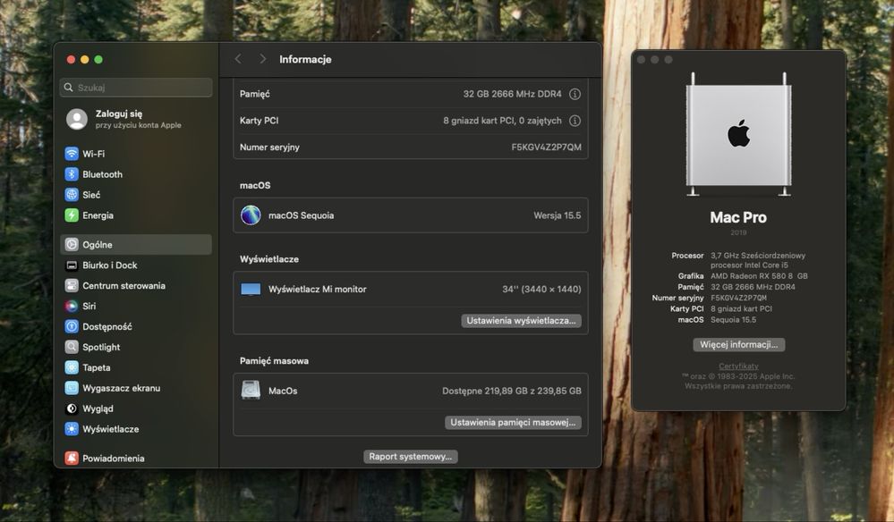 MacOS Hackintosh MacPro intel i5 32gb ssd RX580 8Gb komputer SSF