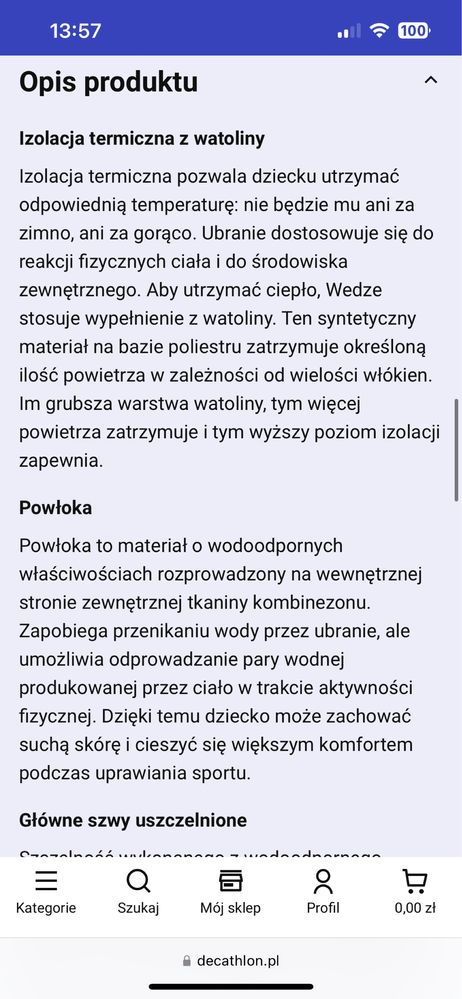 Kombinezon Z Decathlon ,nowa kolecja z tej zimy