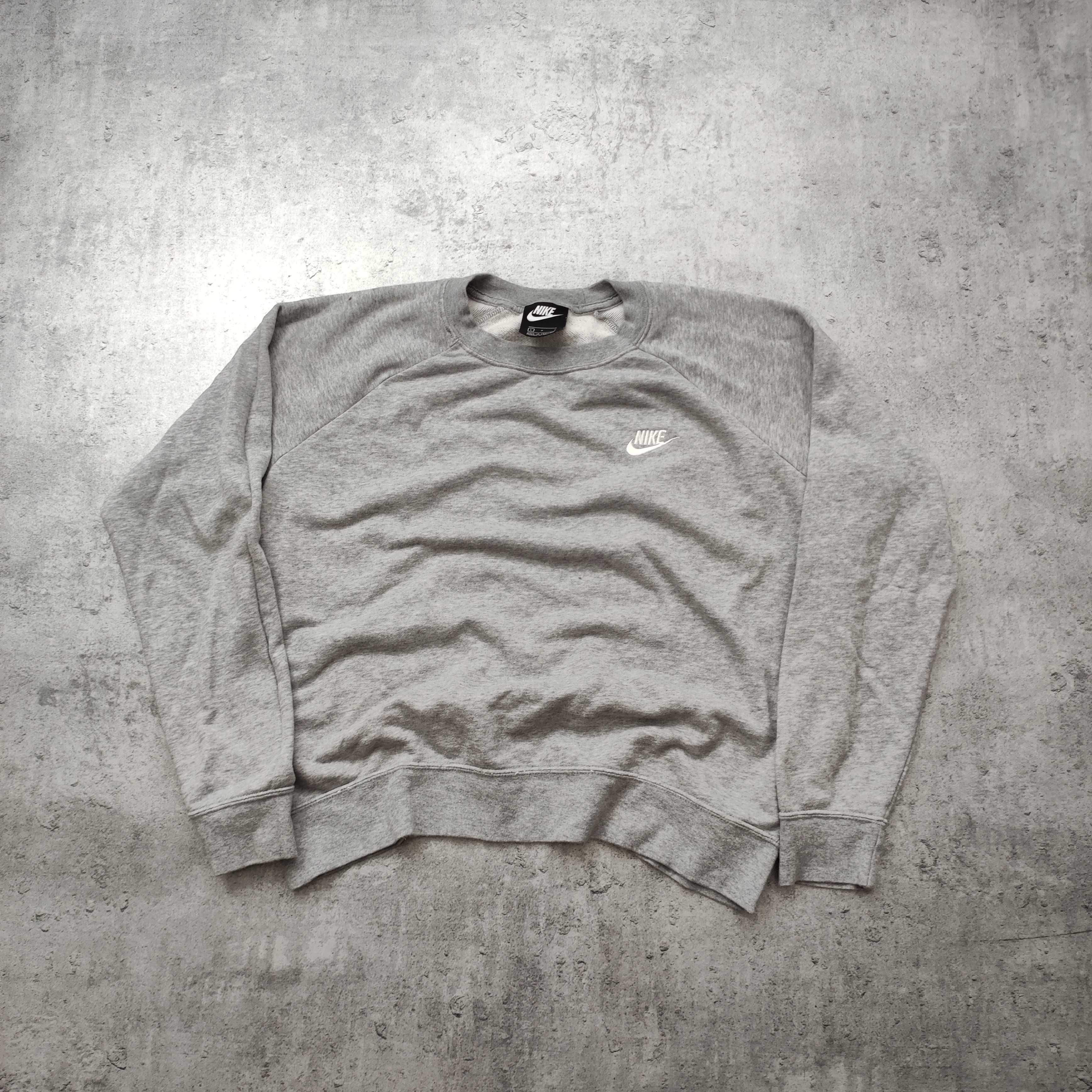 DAMSKA Bluza PREMIUM Szara Haft Logo Sportswear Nike Bawełna Casual