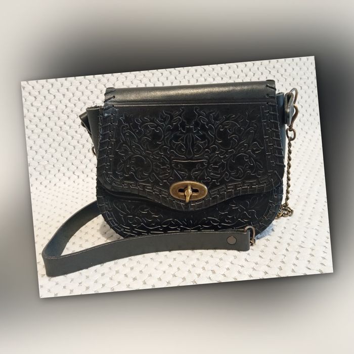 Torebka skórzana czarna SempreArte