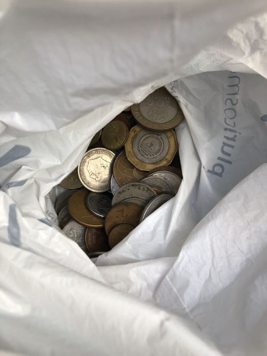 Coleção moedas de vários tipos