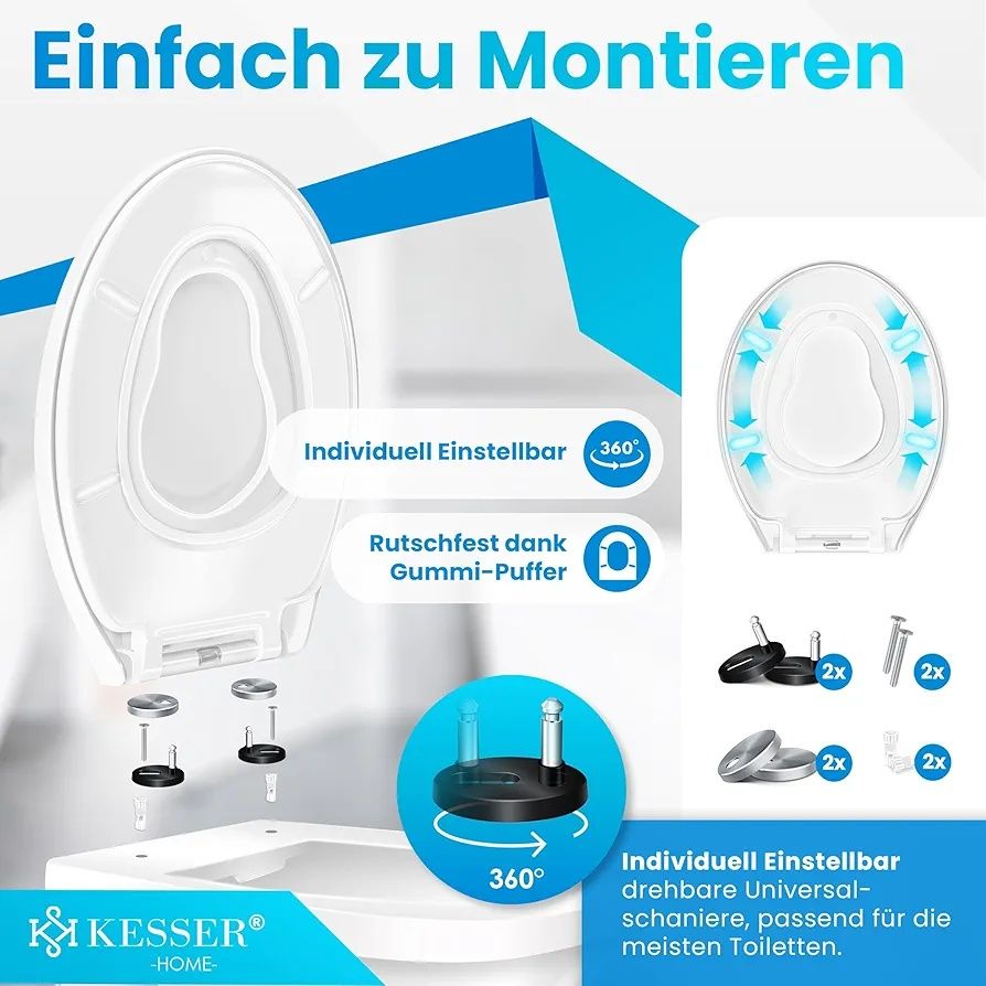 KESSER® Deska sedesowa wolnoopadająca, funkcja Quick-Release i Softclo