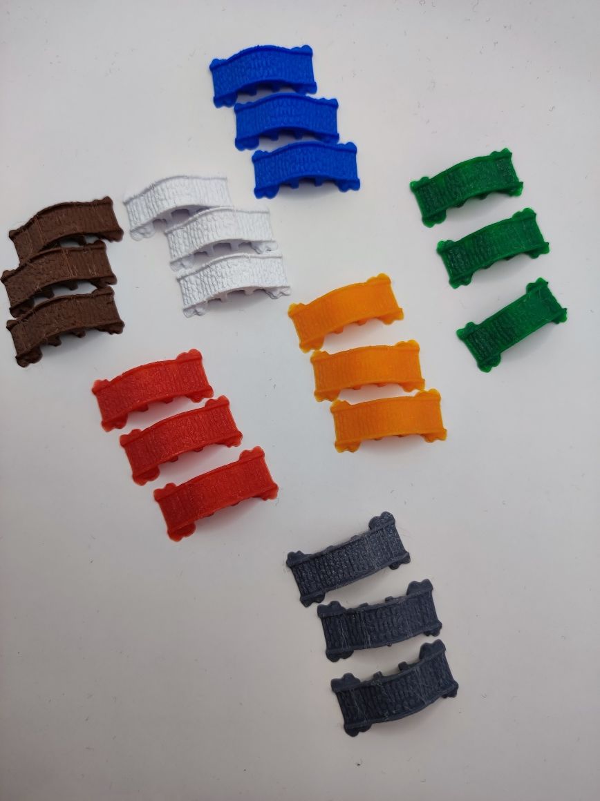 Catan - Mosty 21szt. po 3 szt. w 7 kolorach Kupcy i Barbarzyńcy