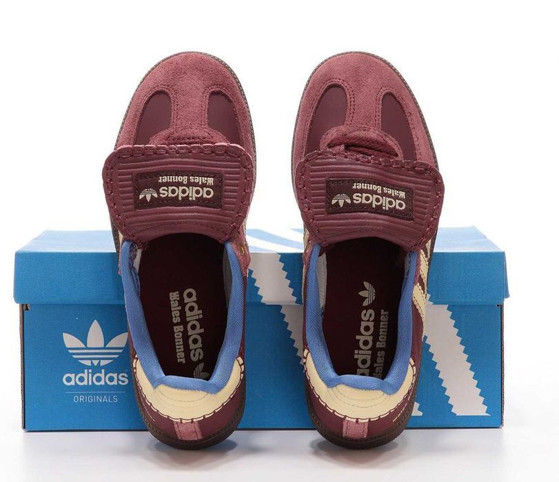 Женские кожаные кроссовки Adidas Samba x Wales Bonner адидас самба