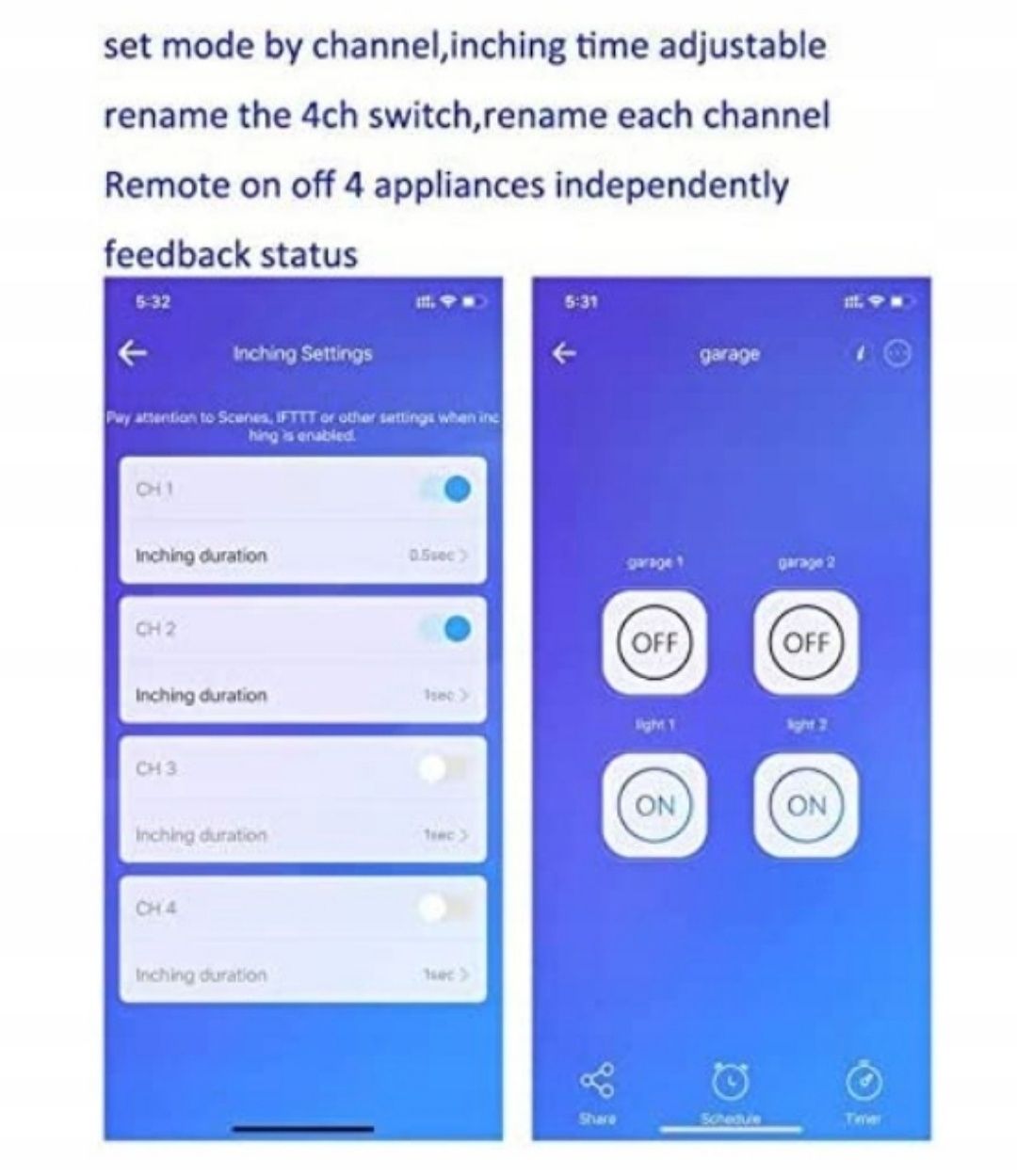 Sterownik MHCOZY Przekaźnik Wi-Fi C-04-02S-RF