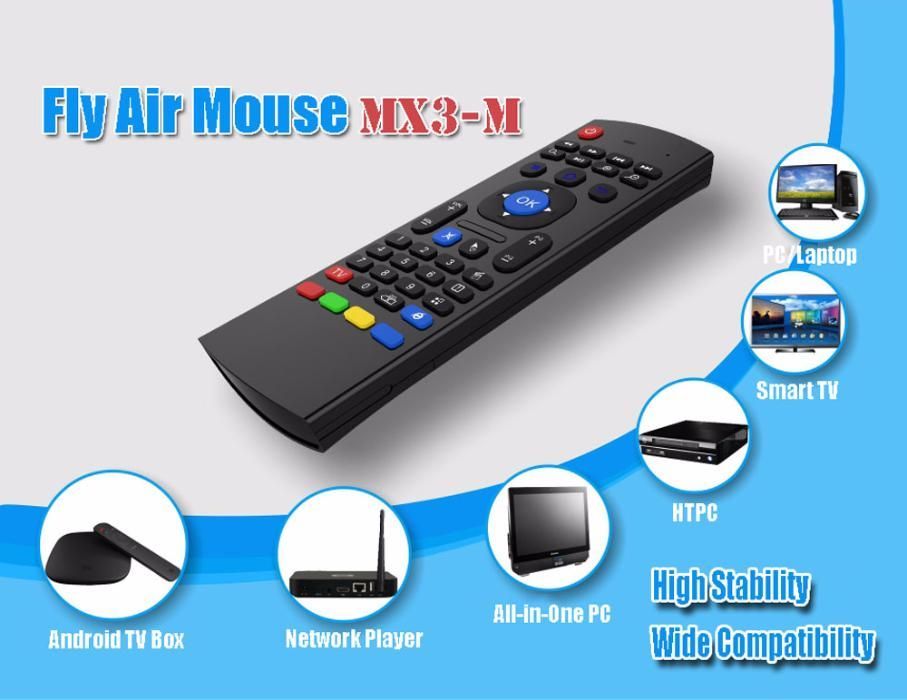 Mini Teclado com Mouse Air e Micro Sem fios MX3-M