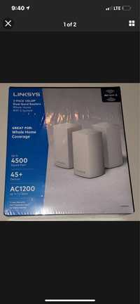 Продам WiFi-система LINKSYS VELOP VLP0103 AC1200, MESH, 2xGE WAN/LAN