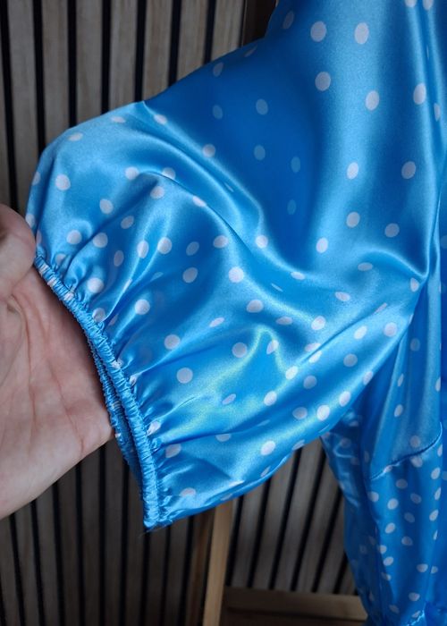 Sukienka maxi błękitne w kropki - Nowa