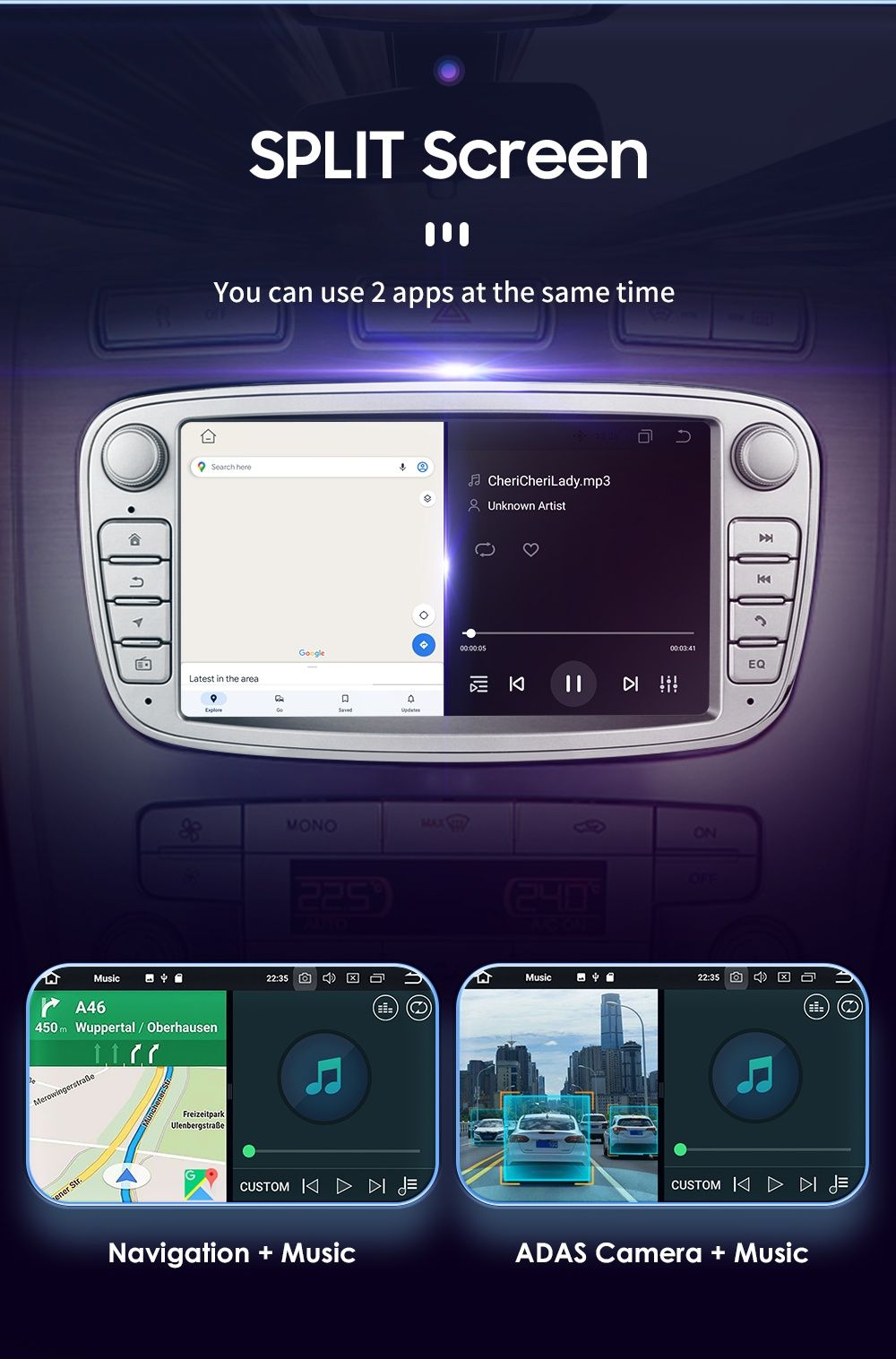 Radio Nawigacja Android 13 Ford Mondeo,Focus,S-Max,Galaxy,Kuga