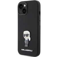 Etui Karl Lagerfeld Silicone Ikonik Metal Pin Na Iphone 15 - Czarne